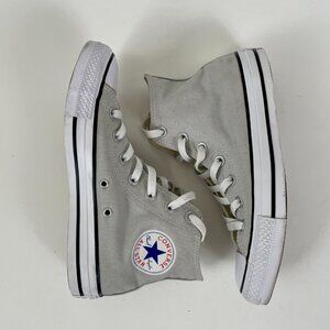 Converse Chuck Taylor High Top All Stars, Light Grey, Size Women's 7/Men's 5
